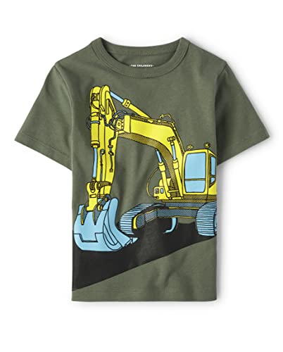 Photo 1 of The Children's Place Baby Toddler Boys Short Sleeve Multi Color Graphic T-Shirt, Construction Vehicle 18-24M
