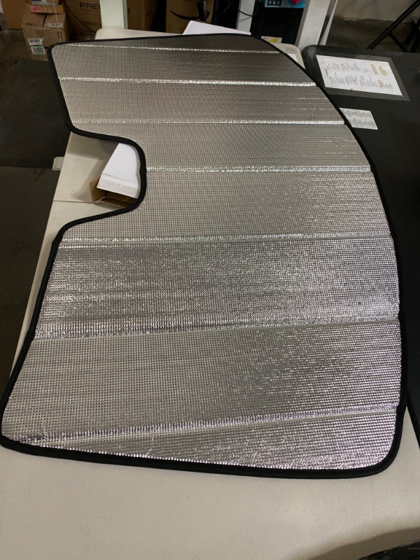 Photo 2 of Autotech Park Foldable Sunshade Compatible with 2020-2024 Tesla Model Y, Custom-fit Windshield Sun Shade
