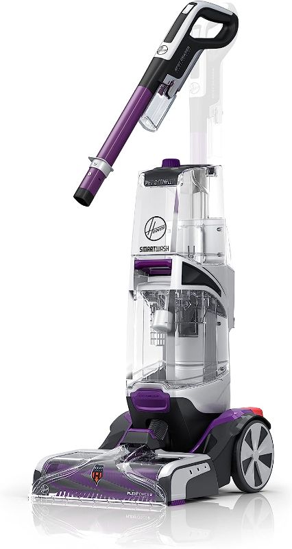 Photo 1 of Hoover SmartWash Pet Automatic Carpet Cleaner Machine with Spot Chaser Wand, Deep Cleaning Shampooer, Carpet Deodorizer and Pet Stain Remover, FH53000PC, Purple
