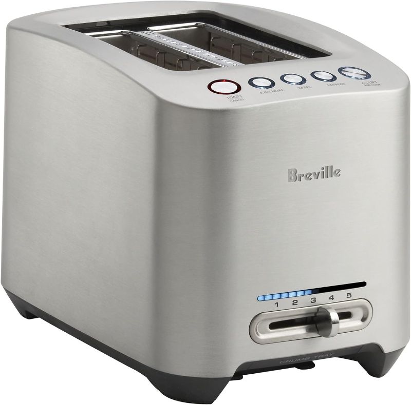 Photo 1 of Breville Die-Cast Smart Toaster 2 Slice BTA820XL, Brushed Stainless Steel
