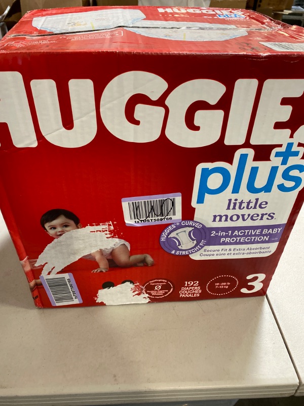 Photo 2 of Huggies Plus Diapers Size 3 (16-28 Pounds) 192 Count
