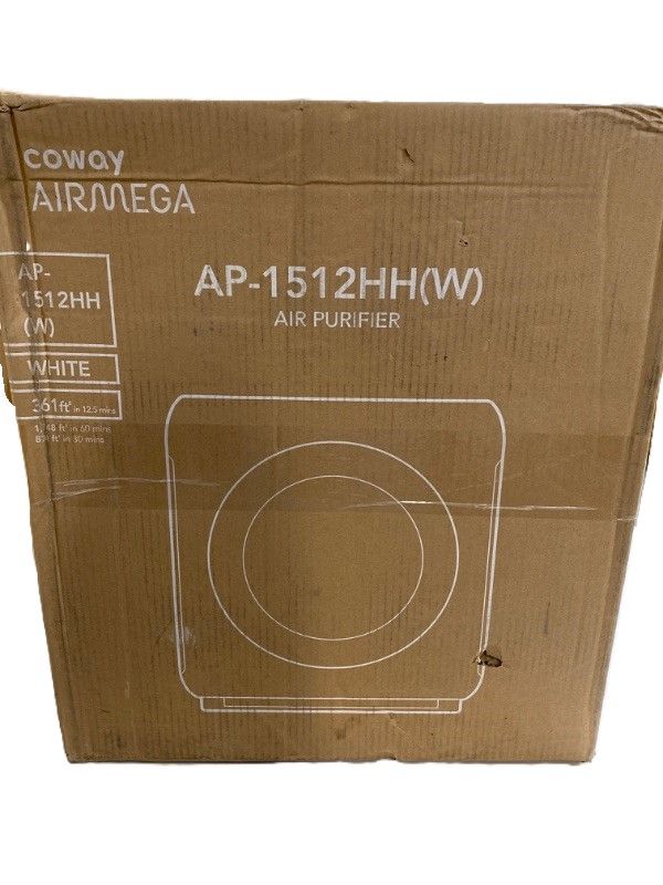 Photo 2 of Coway Airmega AP-1512HH(W) True HEPA Purifier with Air Quality Monitoring, Auto, Timer, Filter Indicator, and Eco Mode, 16.8 x 18.3 x 9.7, White
