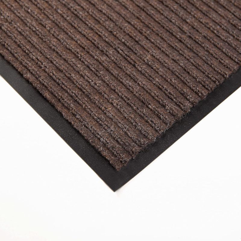 Photo 2 of UNIMAT 3x5 (36"x60") Doormat Outdoor -Indoor Dual Ribbed Rubber Backing-Welcome mat entryway Outdoor Rug-Dual Ribbed mat Perfect for Office-Home-Kitchen mat Waterproof Color Brown
