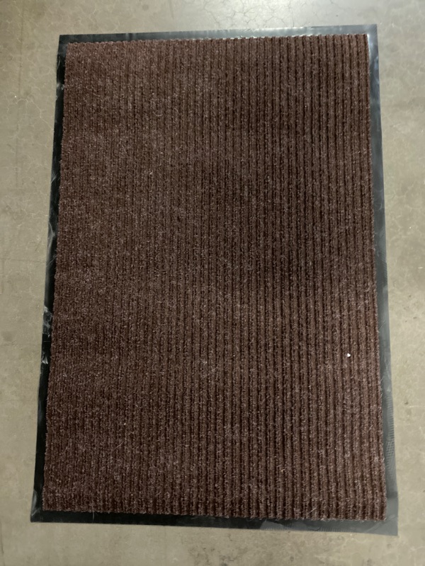 Photo 3 of UNIMAT 3x5 (36"x60") Doormat Outdoor -Indoor Dual Ribbed Rubber Backing-Welcome mat entryway Outdoor Rug-Dual Ribbed mat Perfect for Office-Home-Kitchen mat Waterproof Color Brown
