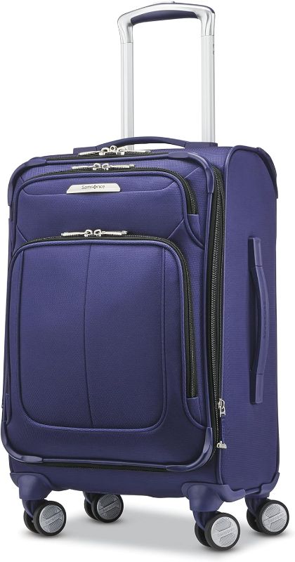Photo 1 of Samsonite Solyte DLX Softside Expandable Luggage with Spinner Wheels, Iris Blue, Carry-On 20-Inch
