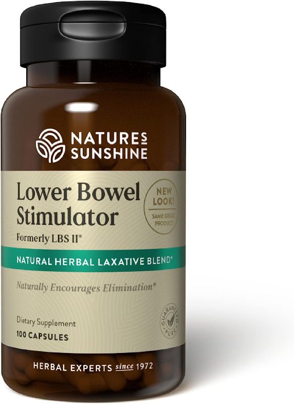 Photo 1 of Nature's Sunshine Lower Bowel Stimulator - Helps Relieve Constipation - Cleanse & Detox Your Colon with Natural Herbal Ingredients - 25 Servings - 100 Capsules
