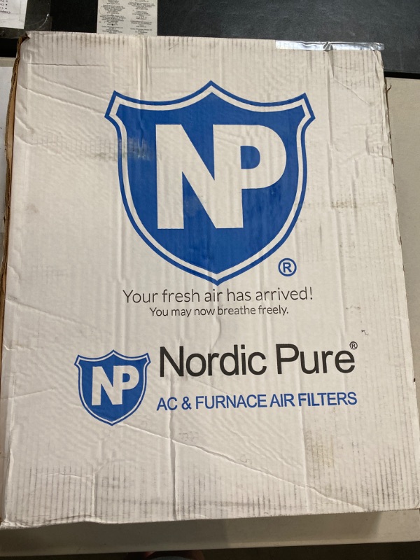 Photo 2 of Nordic Pure 16x30x1 (15 3/4 x 29 11/16 x 3/4) Pleated Air Filters MERV 13 Plus Carbon 2 Pack
