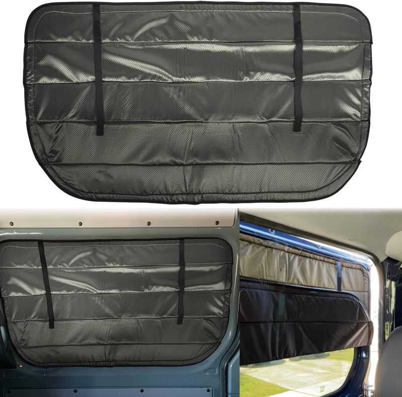 Photo 1 of Insulated Blackout Sliding Door Window Cover for Mercedes-Benz Sprinter Van 2007-2022, Foldable Windshield Sun Shade Cover for Sun, UV Rays and Interior Privacy Protection
