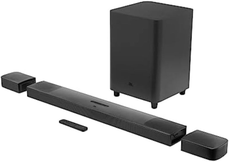 Photo 1 of JBL Bar 9.1 - Channel Soundbar System with Surround Speakers and Dolby Atmos, Black- no remote or power cords
