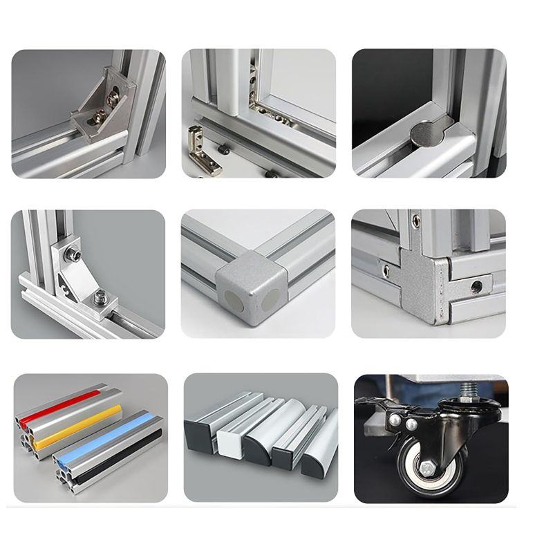 Photo 3 of Kwweeoo 2020 Aluminum Extrusion V Slot 1200mm Long Black 2 Pack, Extruded Aluminum Profile V-Slot 20 Series European Standard Anodized Linear Rail 20 x 20 47.24" 2Pcs
