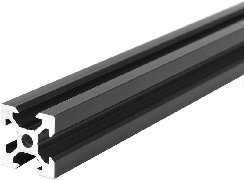 Photo 1 of Kwweeoo 2020 Aluminum Extrusion V Slot 1200mm Long Black 2 Pack, Extruded Aluminum Profile V-Slot 20 Series European Standard Anodized Linear Rail 20 x 20 47.24" 2Pcs

