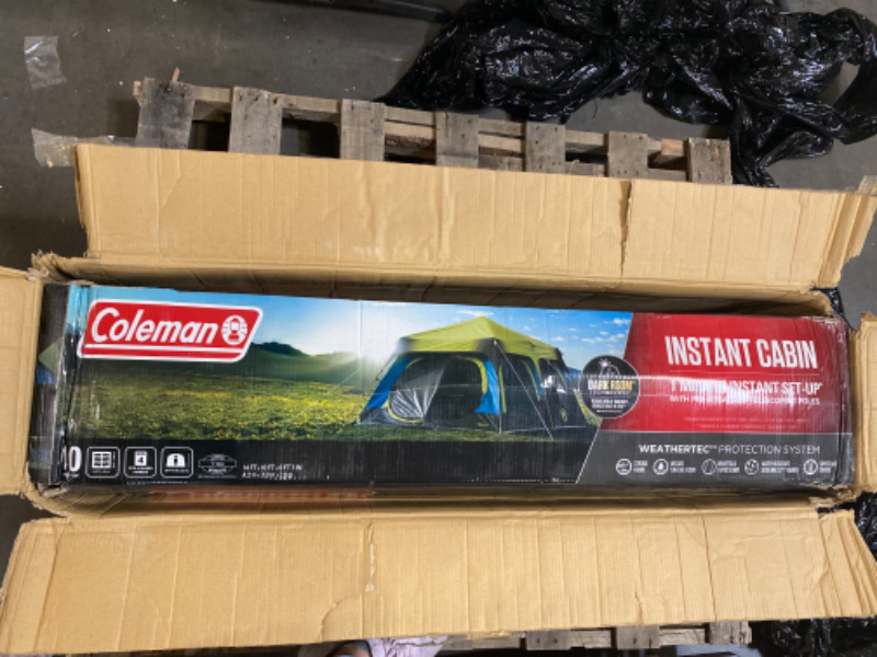 Photo 3 of Coleman Camping Tent with Instant Setup, 4/6/8/10 Person Weatherproof Tent with WeatherTec Technology, Double-Thick Fabric, and Included Carry Bag, Sets Up in 60 Seconds
