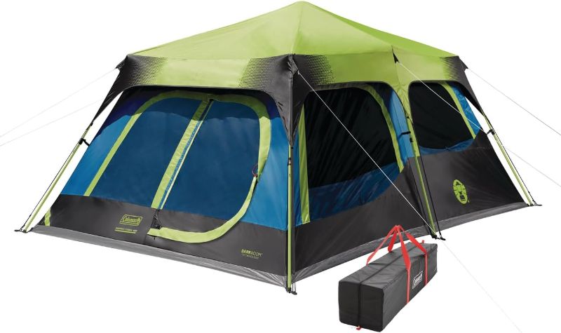 Photo 1 of Coleman Camping Tent with Instant Setup, 4/6/8/10 Person Weatherproof Tent with WeatherTec Technology, Double-Thick Fabric, and Included Carry Bag, Sets Up in 60 Seconds
