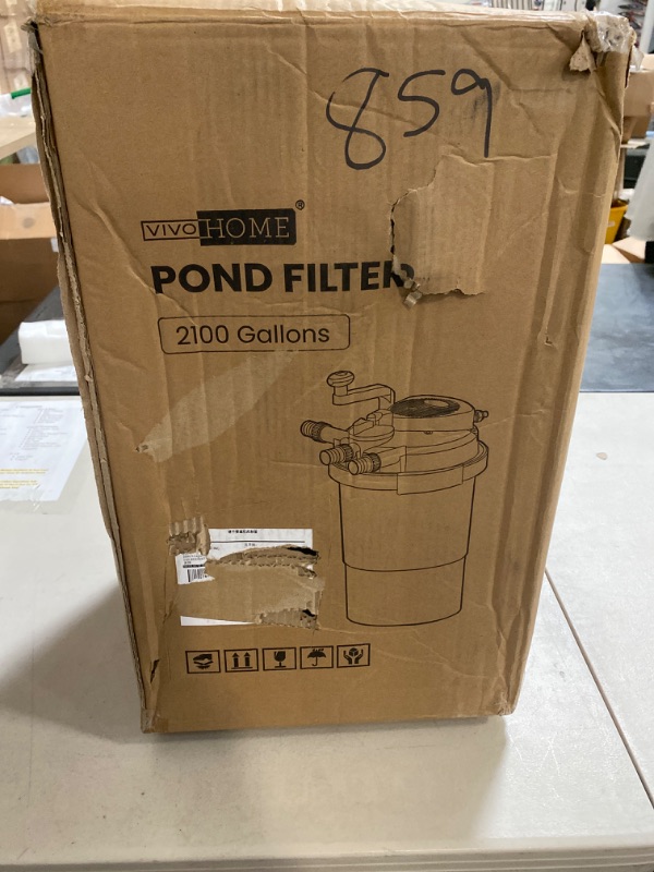 Photo 3 of VIVOHOME Pressurized Biological Pond Filter, 1840GPH Suitable for Koi Ponds up to 1000 Gallons or Ornamental Ponds up to 2100 Gallons
