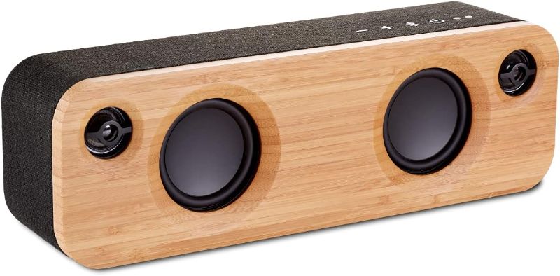 Photo 1 of House of Marley Get Together Mini: Portable Speaker with Wireless Bluetooth Connectivity, 10 Hours of Indoor/Outdoor Playtime, and Sustainable Materials, Signature Black
