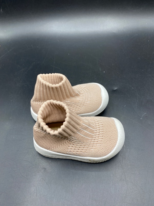 Photo 3 of {12-16m} Engtoy Baby Sock Shoes Baby Walking Shoes Infant Non-Slip Breathable Slippers with Soft Rubber Sole Baby Boys Girls Slip On Sneakers
