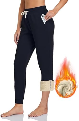 Photo 1 of {M} Inno Women's 28" 31" 34" 36" Sherpa Polar Fleece Lined Jogger Pants Warm Sweatpants Thermal Athletic Lounge Petite Tall
