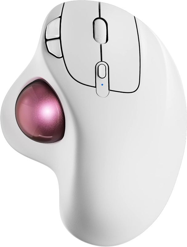 Photo 1 of Nulea Wireless Trackball Mouse, Rechargeable Ergonomic, Easy Thumb Control, Precise & Smooth Tracking, 3 Device Connection (Bluetooth or USB), Compatible for PC, Laptop, iPad, Mac, Windows, Android
