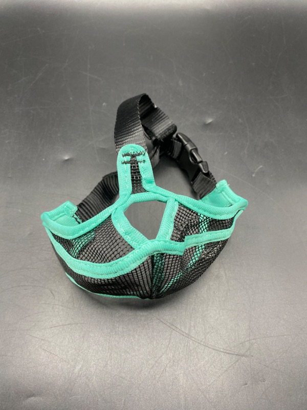 Photo 1 of Dog Muzzle, Short Snout Dog Muzzle Mesh Adjustable Breathable Anti Biting Bulldog for Anti-Biting Anti-Barking Licking(S)
