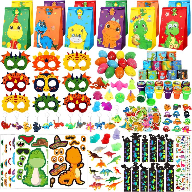 Photo 1 of 230PCS Dinosaur Party Favors, Dinosaur Birthday Party Supplies, Dinosaur Goodie Bags for Kids Birthday, Dinosaur Gifts Bags Fillers Pinata Stuffers, Dinosaur Themed Party Toys
