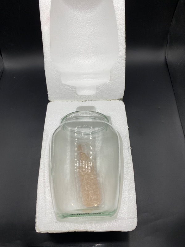 Photo 2 of Glass Bath Salt Jar with Wooden Scoop for Bath Salt, Bath Salt Container With Airtight Lid Holds 74 oz of Bath Salt Epsom Salt, Laundry, Flour Multi Use----- no lid
