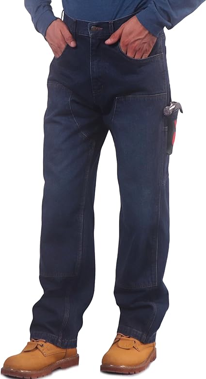 Photo 1 of [44-32] TICOMELA FR Pants for Men Flame Resistant Carpenter 100% Cotton Pre-Washed Fire Retardant Jeans

