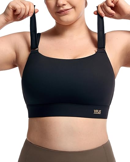 Photo 1 of [XL] Women's Sports Bra Wirefree Adjustable Medium-High Support Everyday Wear for Large Bust Plus Size with Removable Pads
