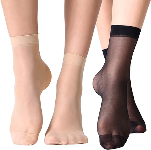 Photo 1 of ONE SIZE MANZI 12 Pairs Women's Ankle High Sheer Socks…
