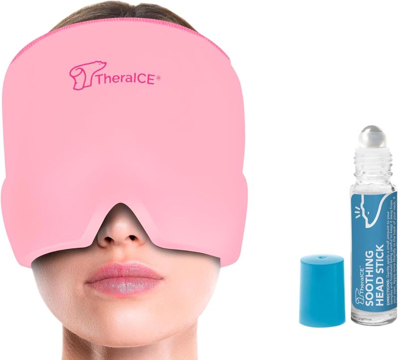 Photo 1 of TheraICE Migraine Headache Relief Cap, Hot & Cold Therapy Hat, Migraine Relief Cap, Cool Gel Head Wrap, Headache Cap Ice Pack Mask
