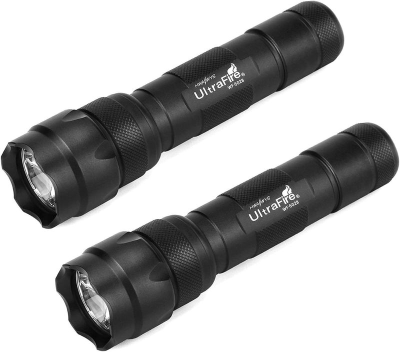 Photo 1 of Ultrafire WF502B LED Flashlight 1000 Lumen Flashlight Torch 5 Mode Portable Flashlights (2 pack)
