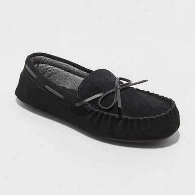Photo 1 of [14] Men's Topher Moccasin Leather Slippers - Goodfellow & Co™ Black 14
