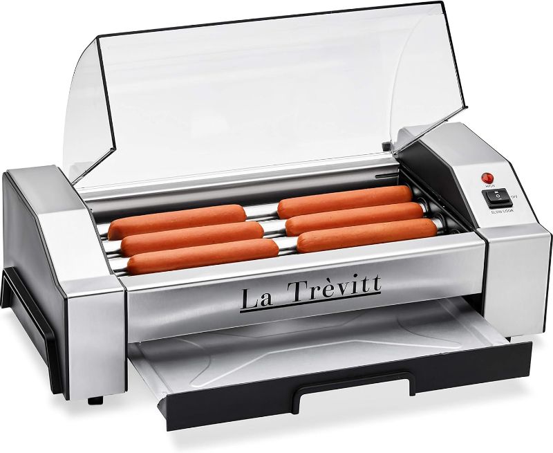 Photo 1 of Hot Dog Roller- Sausage Grill Cooker Machine- 6 Hot Dog Capacity - Commercial and Household Hot Dog Machine for Family Use
