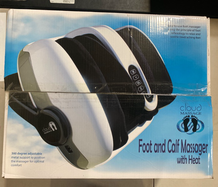 Photo 2 of Cloud Massage Shiatsu Foot Massager with Heat - Feet Massager for Relaxation, Plantar Fasciitis Relief, Neuropathy, Circulation, and Heat Therapy - FSA/HSA Eligible (White - No Remote)
