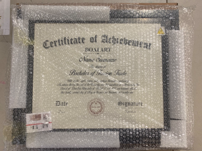 Photo 2 of Diploma Frame 14x17 with Mat Classic Black Display Document/Certificate 16x20 without Mat and Picture 17x14 with Black Mat | Wall Hangers,MDF Wood,HD Glass,Black
