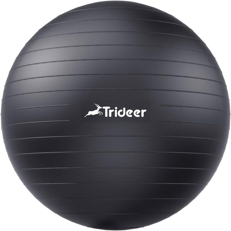 Photo 1 of [ large ] Trideer Yoga Ball Exercise Ball for Working Out, 5 Sizes Gym Ball, Birthing Ball for Pregnancy, Swiss Ball for Physical Therapy, Balance, Stability, Fitness, Office Ball Chair, Quick Pump Included
