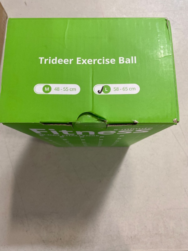 Photo 2 of [ large ] Trideer Yoga Ball Exercise Ball for Working Out, 5 Sizes Gym Ball, Birthing Ball for Pregnancy, Swiss Ball for Physical Therapy, Balance, Stability, Fitness, Office Ball Chair, Quick Pump Included
