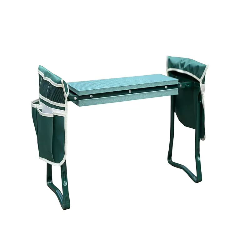 Photo 1 of Juggernaut Storage Folding Garden Bench Stool with Kneeling Pad
