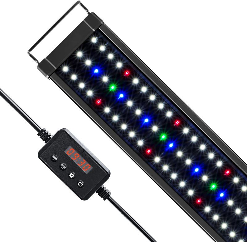 Photo 1 of NICREW ClassicLED Plus LED Aquarium Light with Timer, 21 Watts, for 30 to 36 Inch Fish Tank Light, Daylight and Moonlight Cycle, Brightness Adjustable
