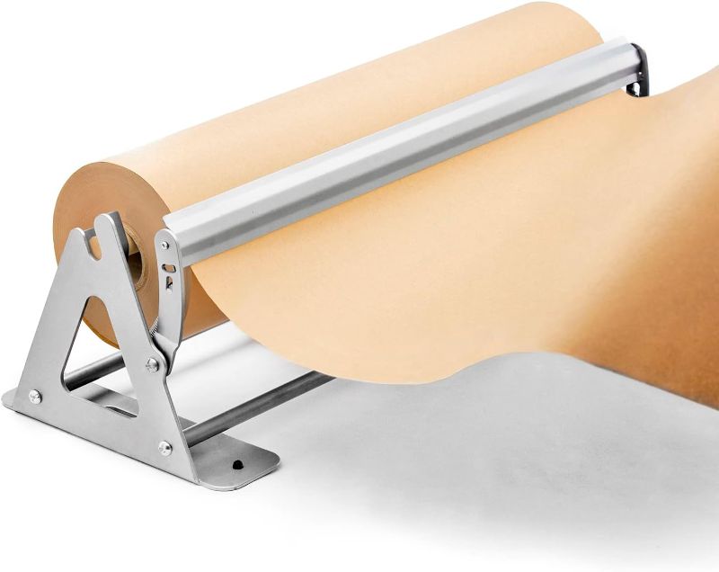Photo 1 of Paper Roll Dispenser and Cutter - Heavy Duty Kraft, Freezer, and Butcher Paper Dispenser - Non-Slip and Wall Mountable (36 Inches)(Up to 1000ft Rolls)
