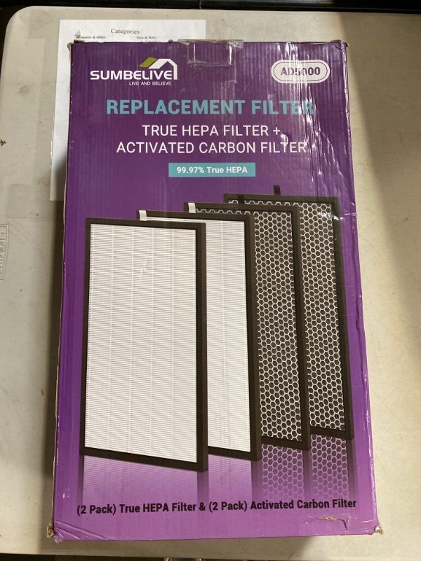 Photo 2 of 2 Sets of AD5000 Replacement Filters,Compatible With Air-Dr AD5000.True AD5000 Air Purifier,Removable Filters Include 2 HEPA Filters And 2 Activated Carbon Filters
