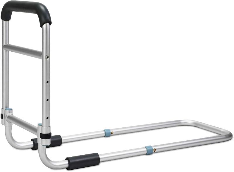 Photo 1 of OasisSpace Bed Rail - Bedside Fall Prevention Grab Bar Mobility Aid for Elderly Seniors, Handicap - Adjustable Adult Bed Rail Cane fits King, Queen, Full, Twin - Stability Standing Bar Handle
