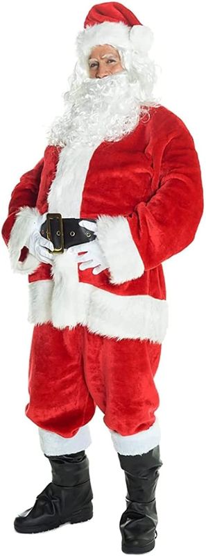 Photo 1 of Morph Santa Costume Adult Men, Luxury Santa Suit Adults, Santa Fancy Dress Christmas Outfit Men, Santa Claus Costume For Men
