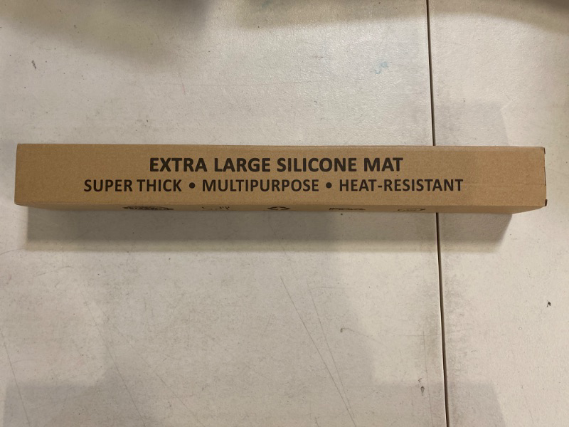 Photo 2 of 2 MM Largest Silicone Mats for Kitchen Counter (47".2x23.6"x0.08"), Heat Resistant Mat for Kitchen Island Countertop Protector Mat, Non-Slip Extra Large Counter Placemat, Light Gray
