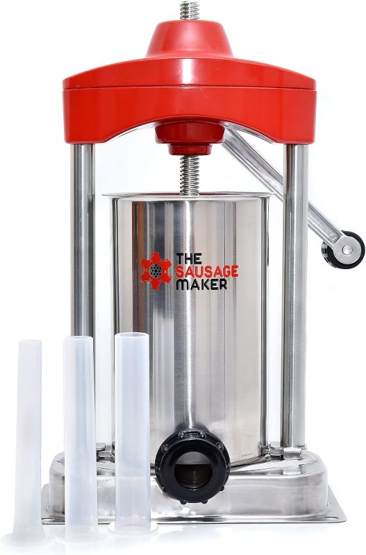 Photo 1 of The Sausage Maker - 5 lb. Heavy Duty Vertical Sausage Stuffer - Includes Stuffing Tubes - Metal Gears
