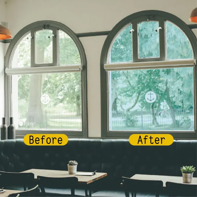 Photo 2 of Greenfilm Static Cling Window Tint 70% Easy DIY for Home and Residential, No Glue Window Film (36" X 82")
