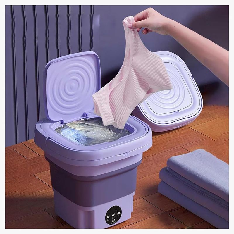 Photo 1 of Small Washer Machine Portable, Small Washing Machine 8L with 3 Modes Deep Cleaning, Small Washer Machine Portable for Underwear,Baby,Travel,Camping,RV,Purple
