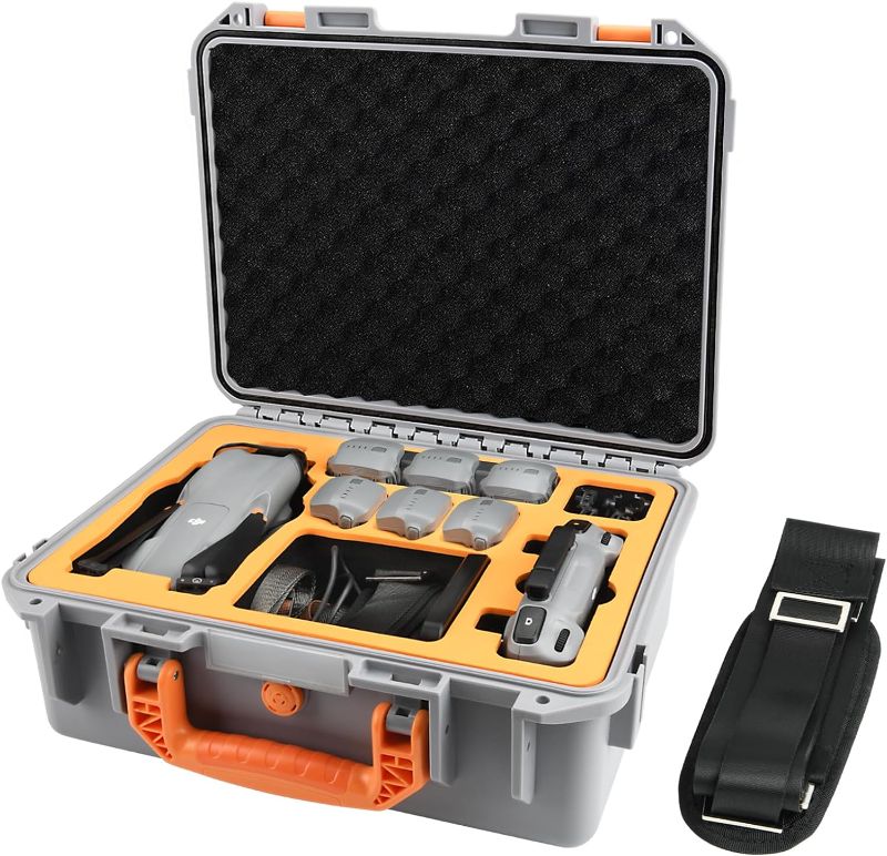 Photo 1 of YETEETH Hard Case for DJI Air 3, Waterproof Pressure Resistant Carrying Case for DJI Air 3 Accessories - Fits DJI RC 2/RC-N2 (Included Should Strap)
