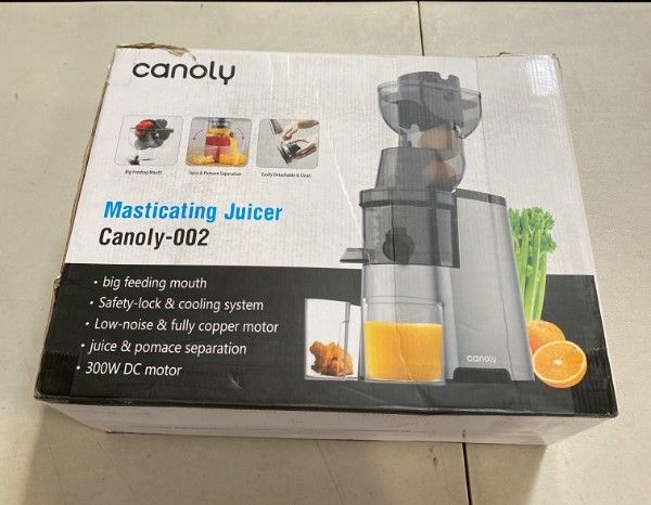 Photo 2 of Masticating Juicer Machines, Powerful Slow Cold Press Juicer with Feed Chute, Vegetable And Fruit, 24 oz Juice Cup, Easy to Clean with Brush
