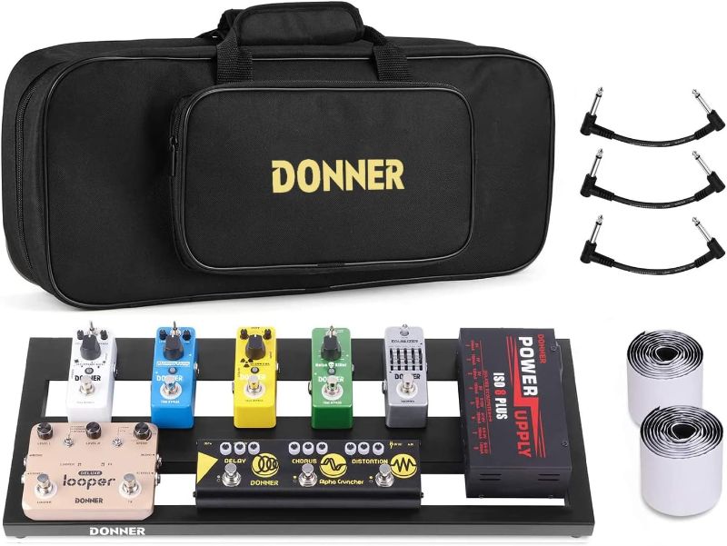 Photo 1 of Donner Guitar Pedal Board Case DB-2 Aluminium Pedalboard 20'' x 8'' with Bag
