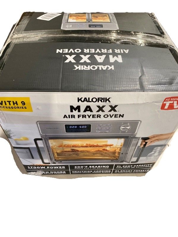 Photo 1 of Kalorik MAXX® Digital Air Fryer Oven, 26 Quart, 10-in-1 Countertop Toaster Oven & Air Fryer Combo-21 Presets up to 500 degrees, Includes 9 Accessories & Cookbook

